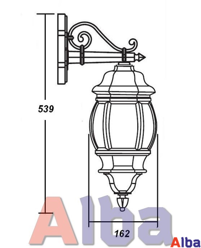 Садово парковый светильник America S белый