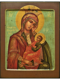 Утоли моя печали . Рукописная икона Пресвятой Богородицы.