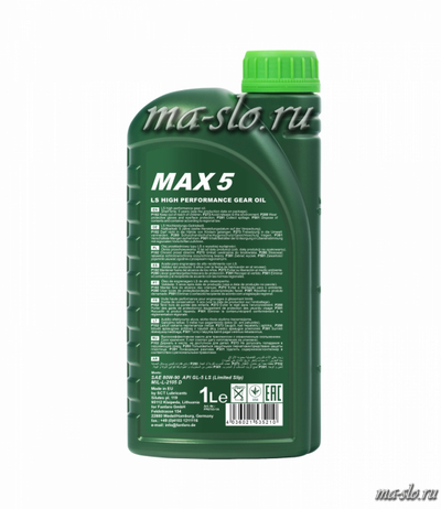 ТРАНСМИССИОННОЕ МАСЛО FANFARO MAX 5 80W-90 GL-5