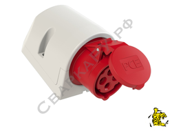 Розетка настенная PCE 124-6 380В/32А 4 полюса IP44 CEE ударопрочная брызгозащищенная