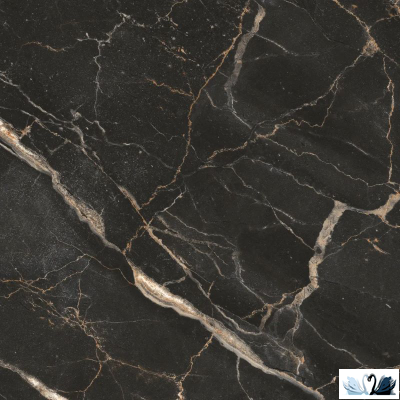Керамогранит Eurotile Mirra Black Pol 60x60 см 7930138705320, черный, глянцевый