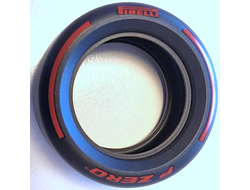 Tire 81.6mm D. x 44mm Smooth with Red 'PIRELLI', 'P ZERO' and Arcs Pattern, Black (4410pb01 6522736)