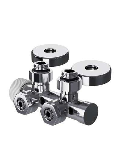 Узел нижнего подключения термостатический угловой Royal Thermo Design Pro 15мм М30х1,5 (Хром)