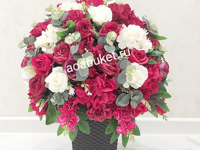 Цветочная композиция из искусственных цветов " Кармен 1" № НП021/Купить на AOABUKET.RU