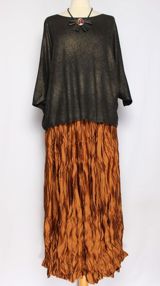 ДЖЕМПЕР "КИМОНО НАКАТ" черный до р.54