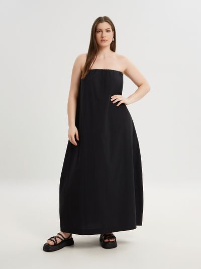 Платье с открытыми плечами