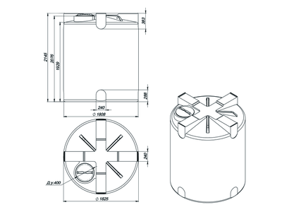 Размеры пластиковой емкости для воды на 5000 литров