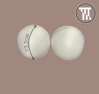 Чашечки круглые с равномерным наполнением, цв. Белый, р-р S