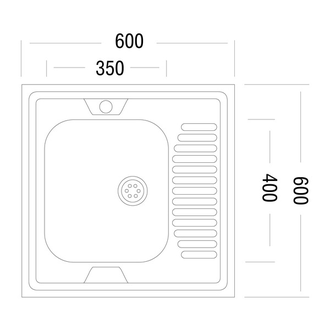 Мойка ЮКИНОКС  СТАНДАРТ STD 600.600-5C