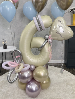 Цифра на подставке с сердечком