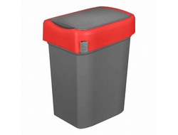 Бак для мусора 25 л. 33*27*45,7 см. с красным ободом