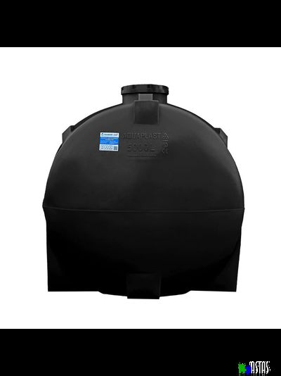 Емкость 5000 литров горизонтальная  черная