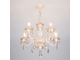 Люстра с тонированным хрусталем 3281/5 белый с золотом/тонированный хрусталь Strotskis Eurosvet