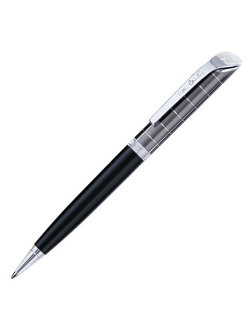 Ручка подарочная шариковая PIERRE CARDIN (Пьер Карден) "Gamme", корпус черный/серый, акрил, хром, синяя, PC0873BP