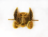 Эмблема петличная Автомобильные войска, металл, золото, нового образца