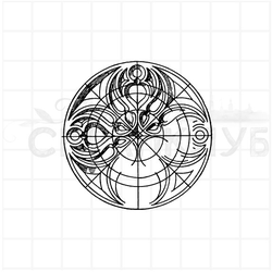 Штамп окно роза