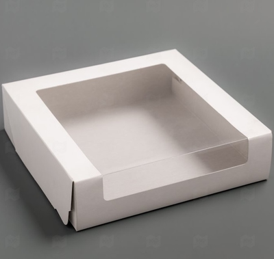 Коробка для торта с/о (белая), 225*225*60мм