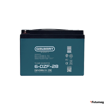 Тяговый аккумулятор Gelbert 6-DZF-28 (12V33A/H C5)