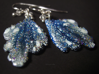 Фэнтези серьги "Крылышки феи Атлуа, покровительницы северных ветров"