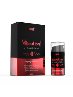VIB0001 Увлажняющий гель Жидкий вибратор Strawberry, 15 мл