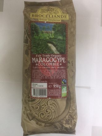 Кофе в зернах Broceliande Maragogype Colombie 950 гр.