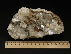 Кальцит, прозрачные кристаллы на породе, Россия, Адыгея (145*95*60 мм, 1126 г) №15913