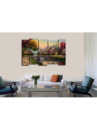 Модульная картина &quot;Сказочный домик в лесу&quot;