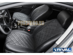 Авточехлы Rival задняя спинка 40/20/40, рисунок Ромб для Volkswagen Tiguan II комплектация со столиками 2017-