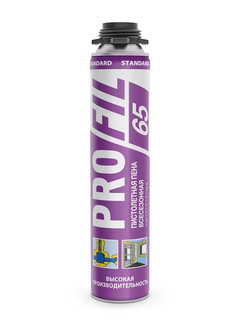 Пена монтажная Profil 65 Standart, пистолетная, Соудал Профиль 65 Стандарт 720 мл