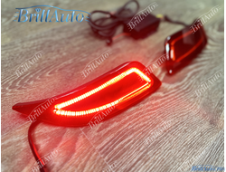 Задние фонари Toyota Camry 55 14-17 в бампер LED красные