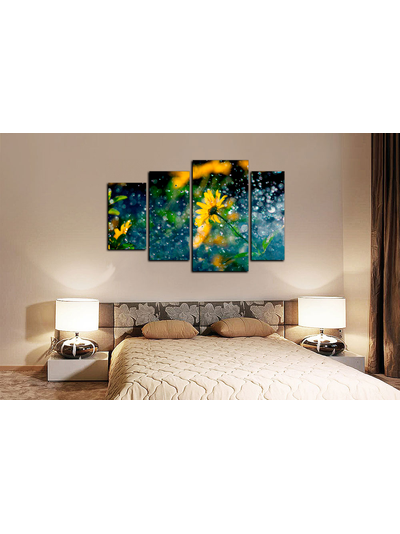 Модульная картина "Летний дождь"