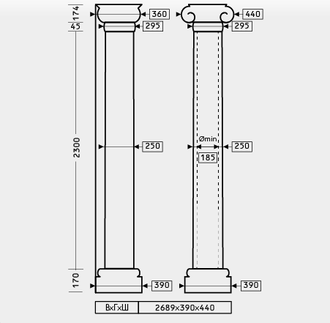 Колонна 1.30.210 - d250мм