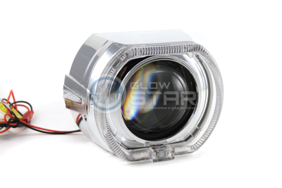 Бленда (маска) для линз 2.5 дюйма, F-Style с кольцом CREE (белый) 2 режима, 1шт