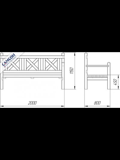 Скамейка трехместная