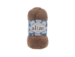 Пряжа купить недорого. Miss Alize 100% мерсеризованный хлопок. 50 г, 280 м. 494 цвет кофе с молоком