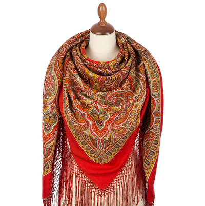 Павловопосадский платок Таинственный вечер 1539-5