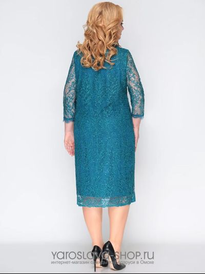 Нарядное кружевное платье бирюзового цвета  с пайетками