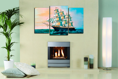 Модульная картина "Корабль в море"