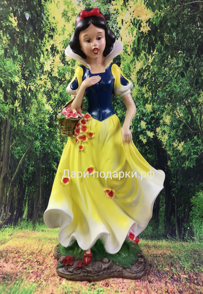 Белоснежка с цветами 71*36см  3,7кг  0,11м3  полистоун Россия 4758/012644* Не боится влаги и перепадов температур