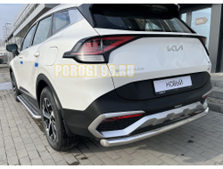 Защита заднего бампера d60 для Kia Sportage 5 2022- комплектация GT-Line (кроме комплектации Style и X-Line)