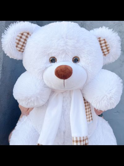 Плюшевый мишка 90 см белый Тоффи