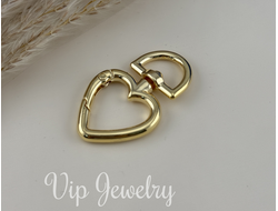 Замки, латунь, покрытие позолота, размер 45*27 мм