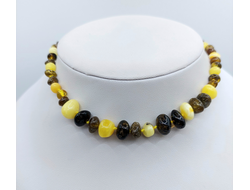 Детские бусы из натурального обработанного янтаря через узелок арт.50