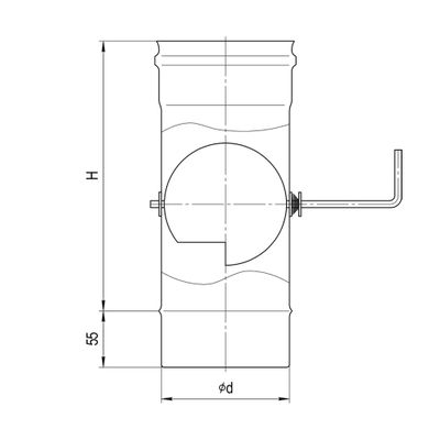 Шибер (430/0,8мм) D 115 Ferrum