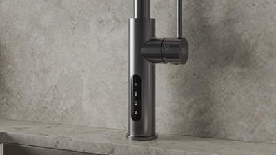 Система мгновенного кипячения воды с газацией и охлаждением 5в1 AQUAHOT ASPEN GM (вороненая сталь)