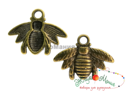 ПОДВЕСКА В ТИБЕТСКОМ СТИЛЕ "ЖУК" - 16*21мм - АНТИЧНАЯ БРОНЗА