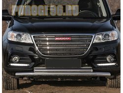 Защита переднего бампера d57+d42 Haval H6 (2014-…)