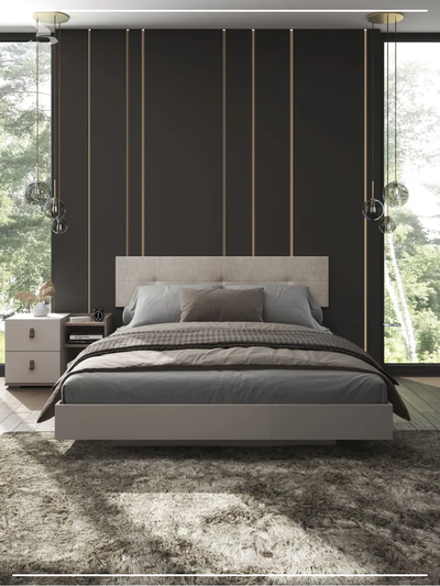 Пира КР-001 Кровать парящая двуспальная 1600х2000 с мягким изголовьем (с настилом)