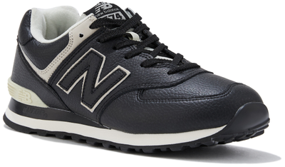 New Balance 574 Black White Leather