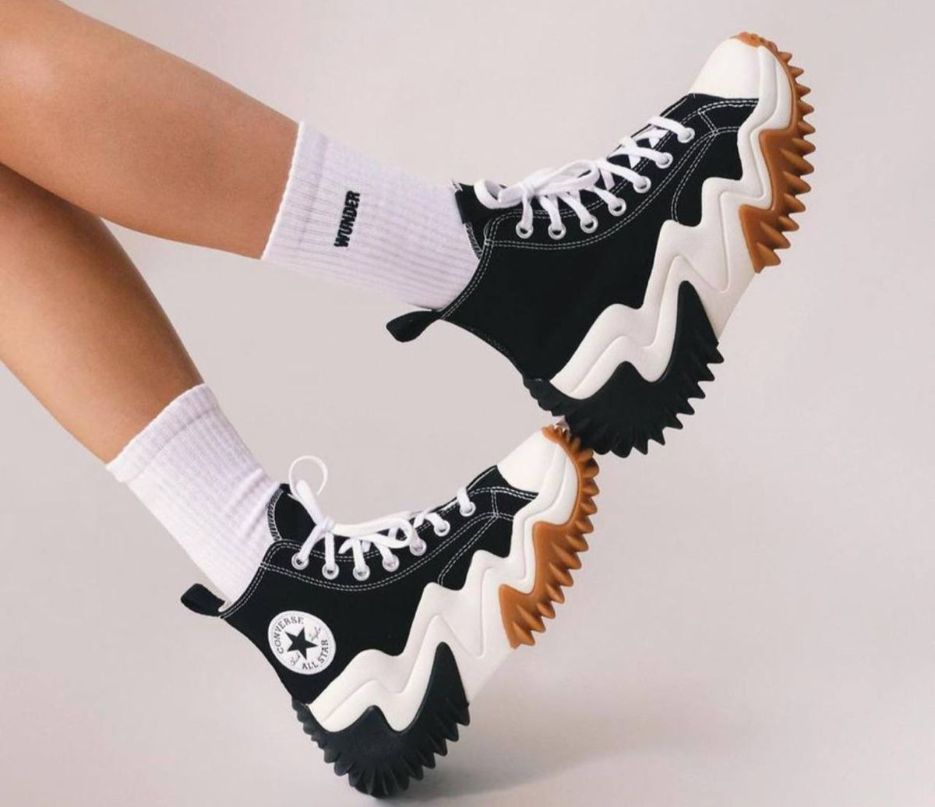 Кеды Converse Run Star Motion черные высокие на платформе женские